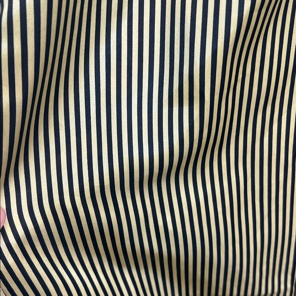 Asos - NWT Gold And Black Stripe Halter Deep V Neck Belted Jumpsuit Size 10 - Picture 6 of 11